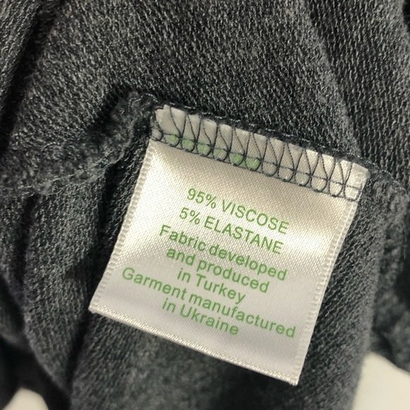 Garnet Hill Gray Stretchy Knit 3/4 Ruched Sleeve Dress Size Small - Picture 5 of 5